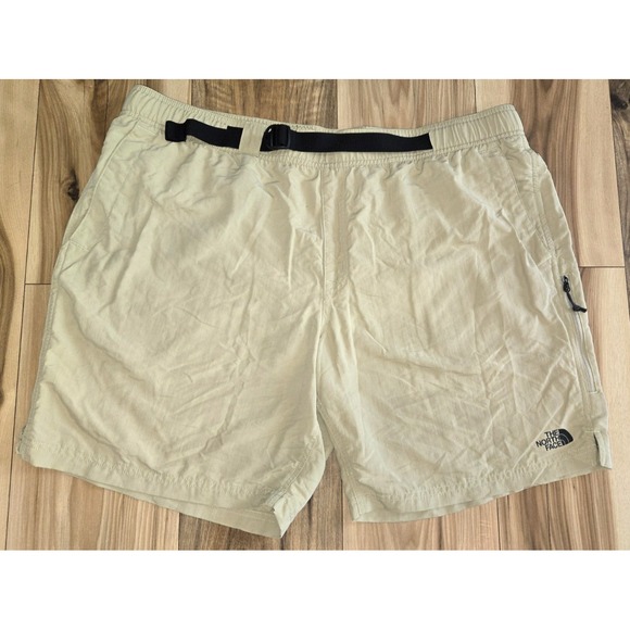 The North Face Swim Shorts Mens Tan Size XXL Swim Trunks Liner Belted - Picture 1 of 8